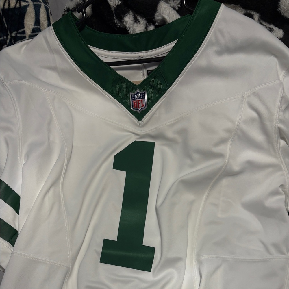 Men's New York Jets Ahmad Sauce Gardner Nike White F.U.S.E. Elite Jersey